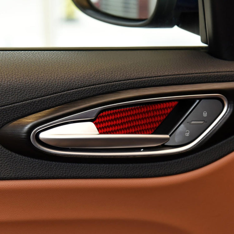Carbon Fibre Decorative Door Bowl Stickers - 4 Piece Set for Alfa Romeo Giulia (2017-2019)