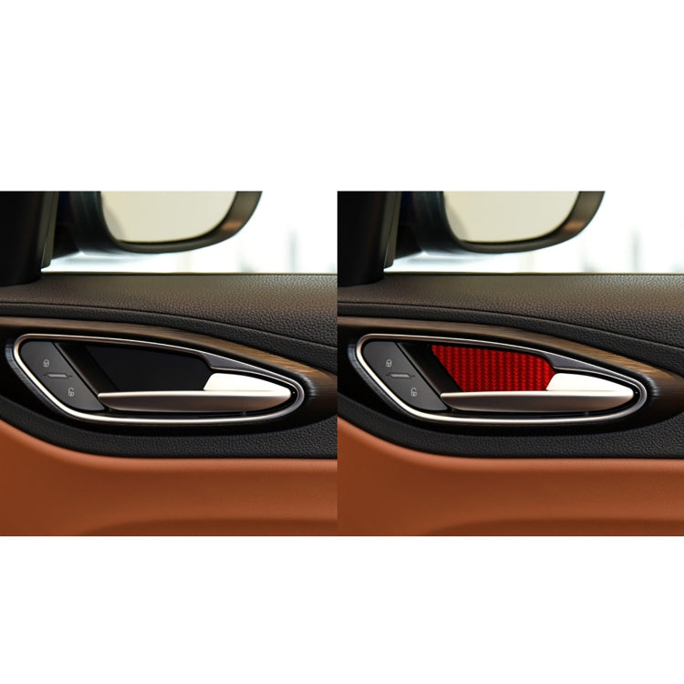 Carbon Fibre Decorative Door Bowl Stickers - 4 Piece Set for Alfa Romeo Giulia (2017-2019)