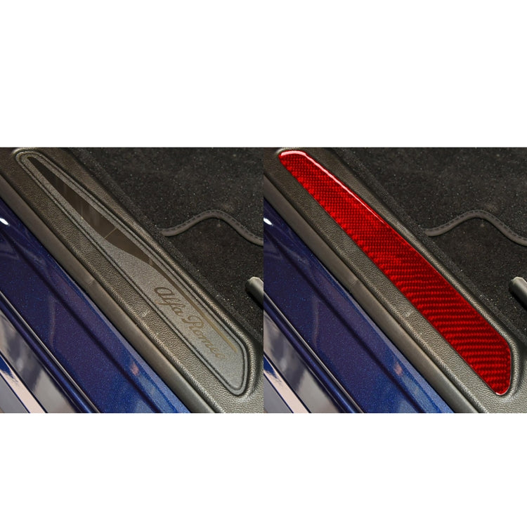 Carbon Fibre Welcome Pedal Stickers for Alfa Romeo Giulia (2017-2019) - 2 Piece Set, Stylish & Durable Design