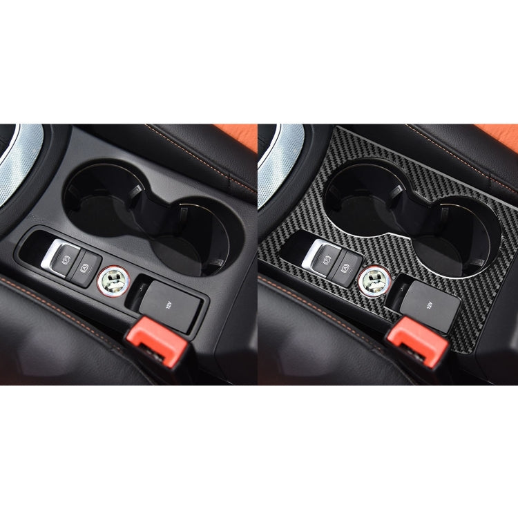 Sleek Carbon Fibre Water Cup Panel Trim Sticker for Audi Q3 (2013-2018), Left Drive