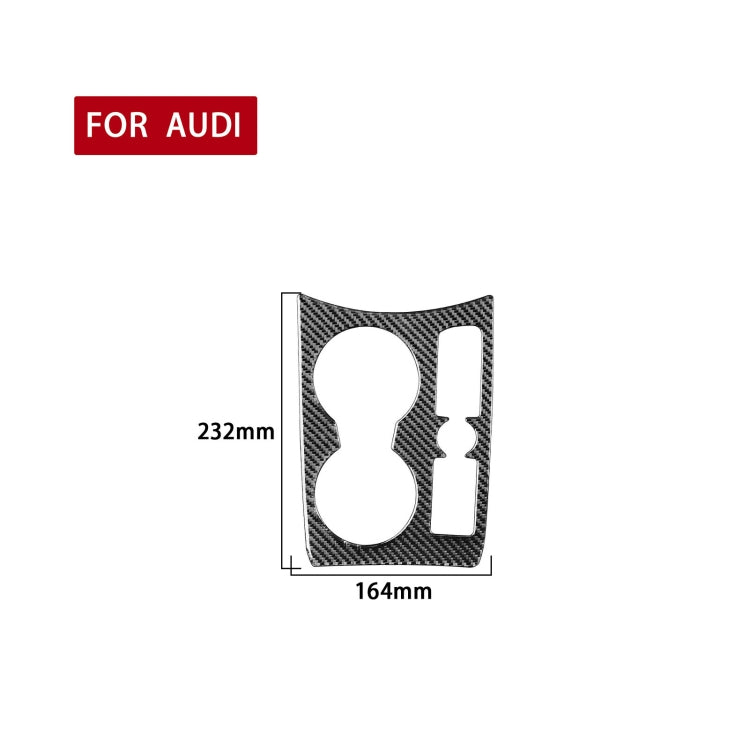 Stylish Carbon Fibre Water Cup Panel Sticker for Audi Q3 (2013-2018) - Right-Hand Drive