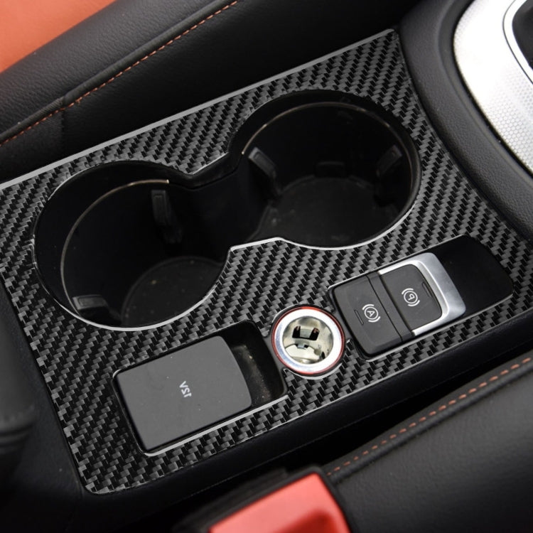 Stylish Carbon Fibre Water Cup Panel Sticker for Audi Q3 (2013-2018) - Right-Hand Drive