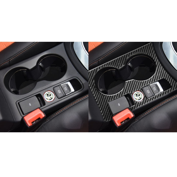 Stylish Carbon Fibre Water Cup Panel Sticker for Audi Q3 (2013-2018) - Right-Hand Drive