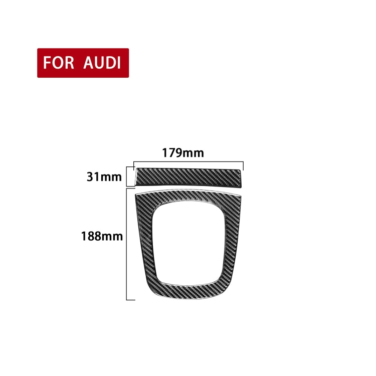Carbon Fibre Car Gear Panel Trim Stickers for Audi Q3 (2013-2018) - Set of 2, Left & Right Drive