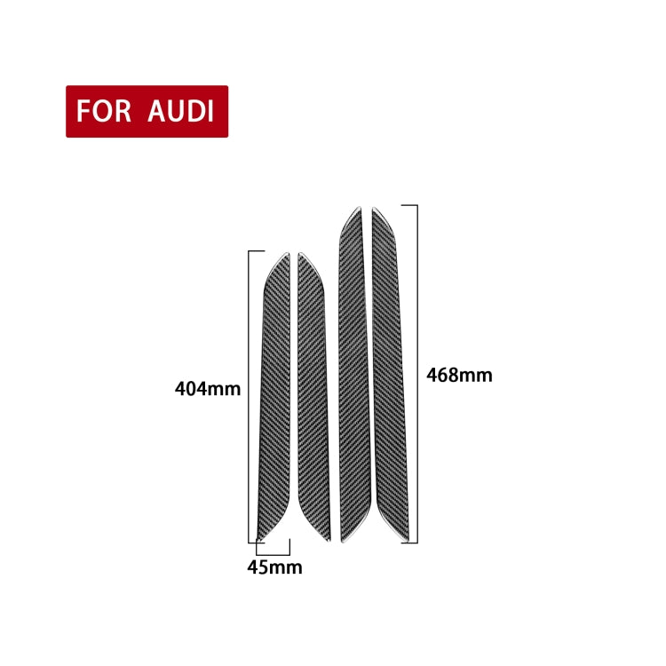 Carbon Fibre Door Trim Stickers for Audi Q3 (2013-2018) - 4 Piece Set for Enhanced Interior Elegance