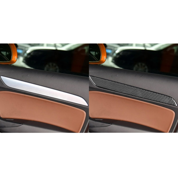 Carbon Fibre Door Trim Stickers for Audi Q3 (2013-2018) - 4 Piece Set for Enhanced Interior Elegance