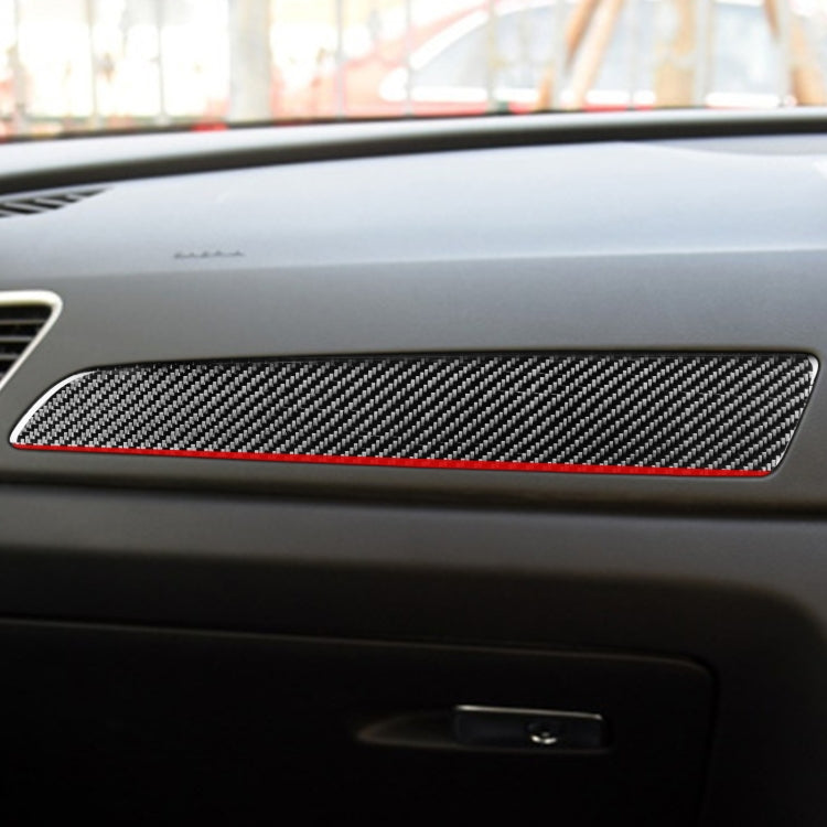 Stylish Carbon Fibre Co-Pilot Trim with Red Edge Decal for Audi Q3 (2013-2018) - Right-Hand Drive