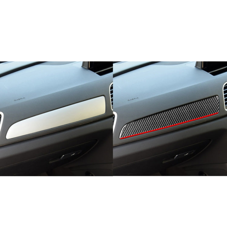 Stylish Carbon Fibre Co-Pilot Trim with Red Edge Decal for Audi Q3 (2013-2018) - Right-Hand Drive