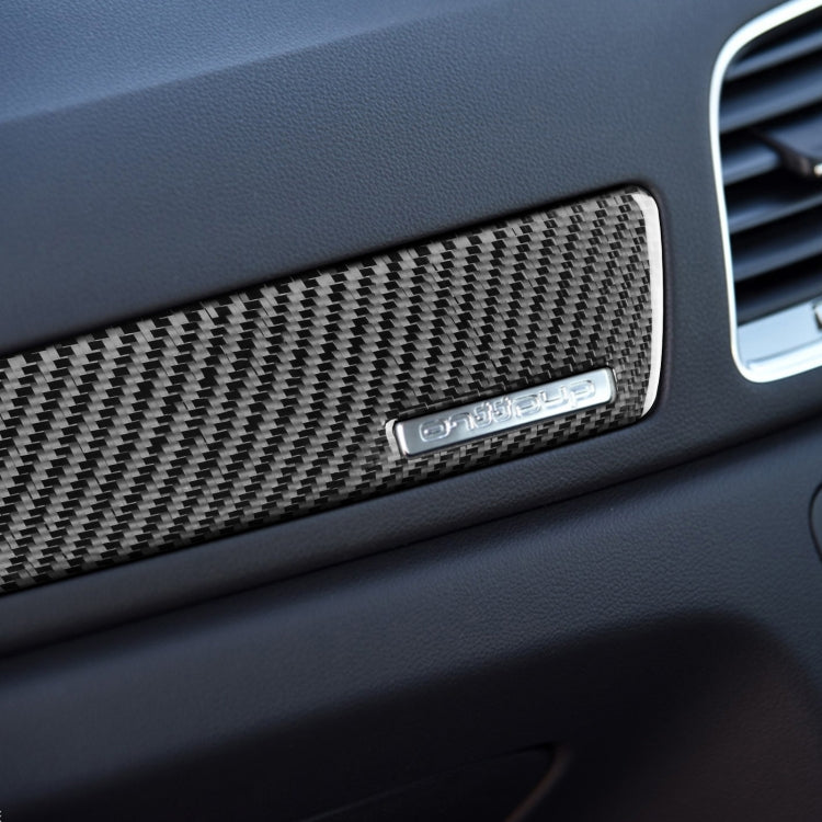 Sleek Carbon Fibre Co-Pilot Trim with Decorative Hole Sticker for Audi Q3 (2013-2018), Right-Hand Drive