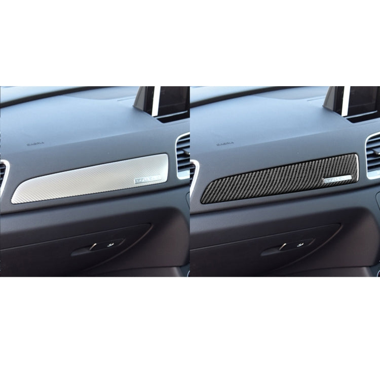 Sleek Carbon Fibre Co-Pilot Trim with Decorative Hole Sticker for Audi Q3 (2013-2018), Right-Hand Drive
