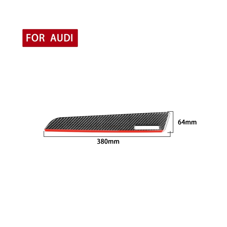 Carbon Fibre Car Co-Pilot Trim with Red Edge Accent for Audi Q3 (2013-2018) Right-Hand Drive