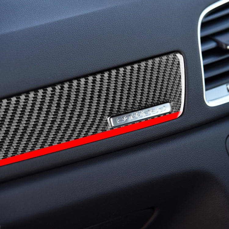 Carbon Fibre Car Co-Pilot Trim with Red Edge Accent for Audi Q3 (2013-2018) Right-Hand Drive