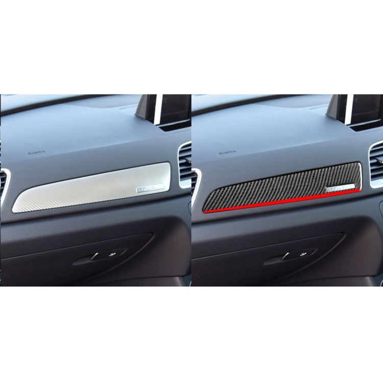 Carbon Fibre Car Co-Pilot Trim with Red Edge Accent for Audi Q3 (2013-2018) Right-Hand Drive
