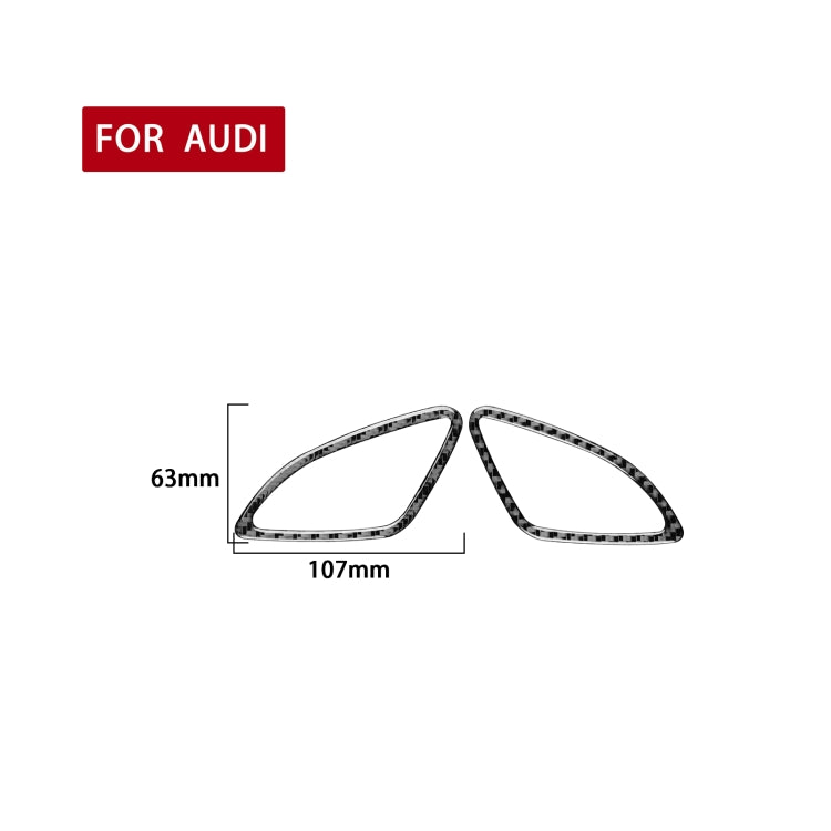Carbon Fibre Decorative Air Outlet Stickers for Audi Q3 (2013-2018) - 2 Piece Set