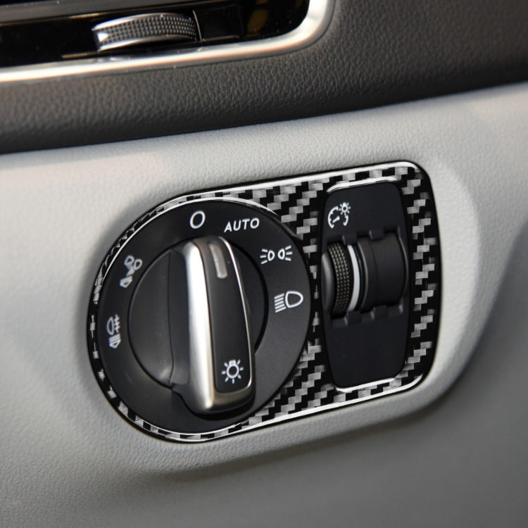 Stylish Carbon Fibre Headlight Switch Decorative Sticker for Audi Q3 (2013-2018) - Left & Right Drive Universal Fit