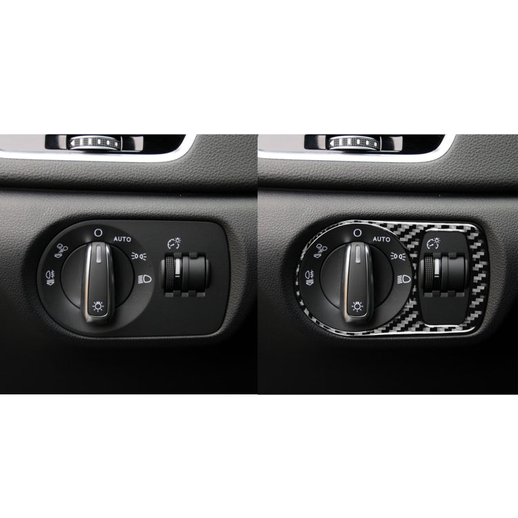 Stylish Carbon Fibre Headlight Switch Decorative Sticker for Audi Q3 (2013-2018) - Left & Right Drive Universal Fit