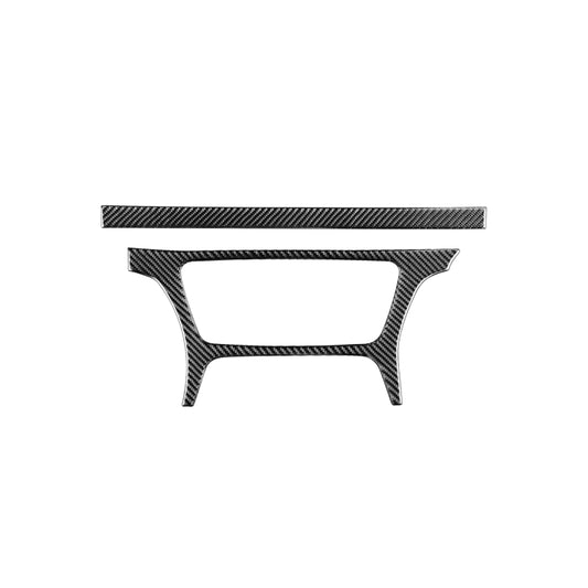 2-Piece Carbon Fibre Decorative Sticker Set for Audi Q3 2013-2018 Central Control Frame, Right-Hand Drive