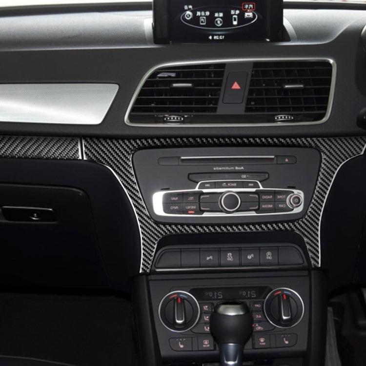 2-Piece Carbon Fibre Decorative Sticker Set for Audi Q3 2013-2018 Central Control Frame, Right-Hand Drive