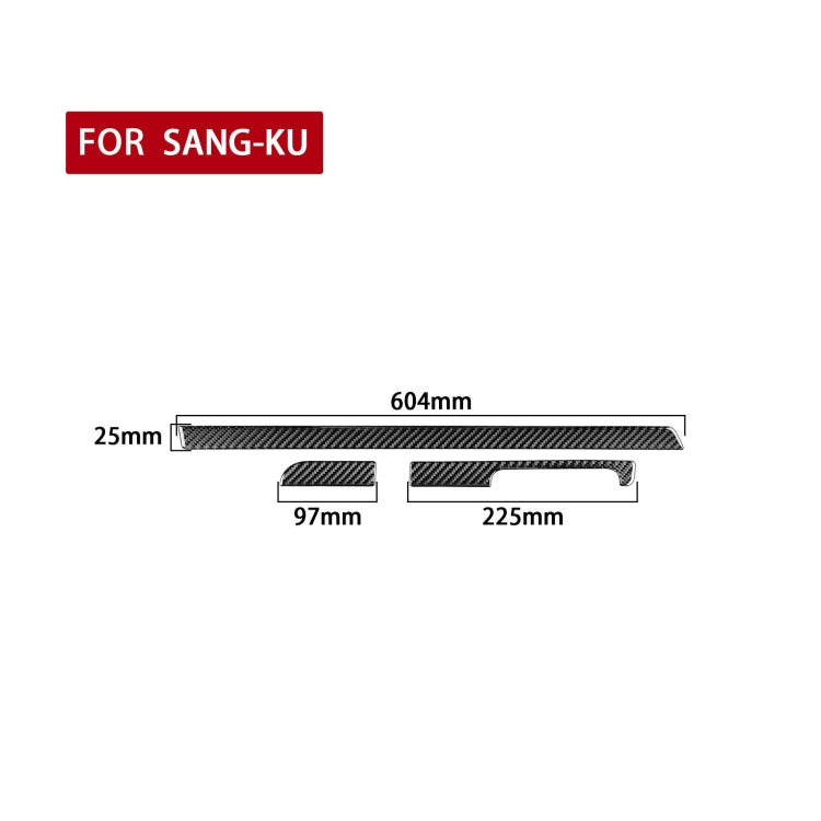 3-Piece Carbon Fibre Decorative Dashboard Trim for 2009-2016 Volkswagen Scirocco (Right-Hand Drive)
