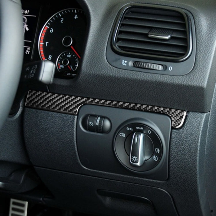 3-Piece Carbon Fibre Decorative Dashboard Trim for 2009-2016 Volkswagen Scirocco (Right-Hand Drive)