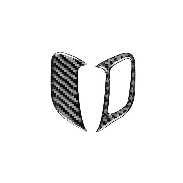 Carbon Fibre Door Lock Frame Decorative Stickers - 2 Piece Set for Volkswagen Scirocco (2009-2016) Left-Hand Drive