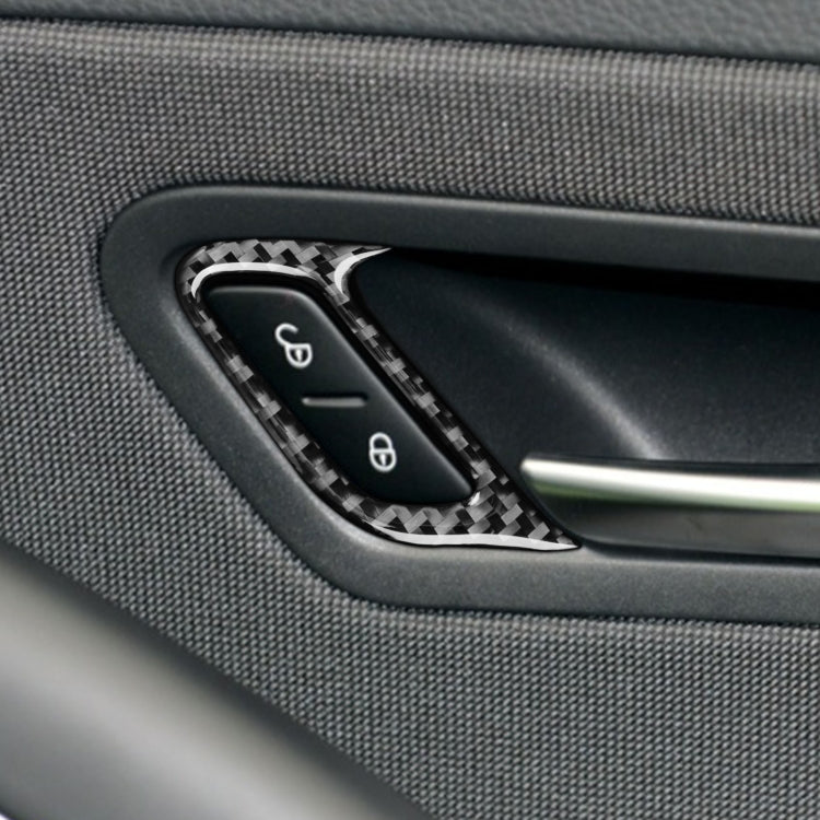 Carbon Fibre Door Lock Frame Stickers for Volkswagen Scirocco (2009-2016) - Stylish 2-Piece Set