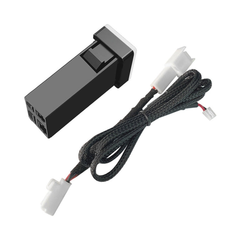 For Toyota 2009-2019 60W USB-A+Type-C Car Smart Phone PD Fast Charger, For Toyota 2009-2019