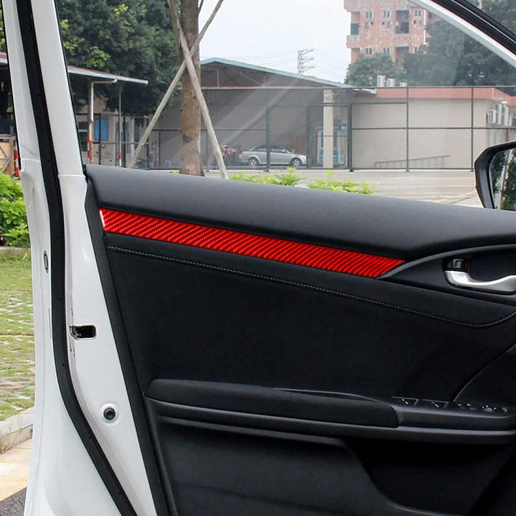 Stylish Carbon Fibre Door Trim Strips for 2016-2019 Honda Civic Tenth Generation – Universal Fit for Left and Right Drive