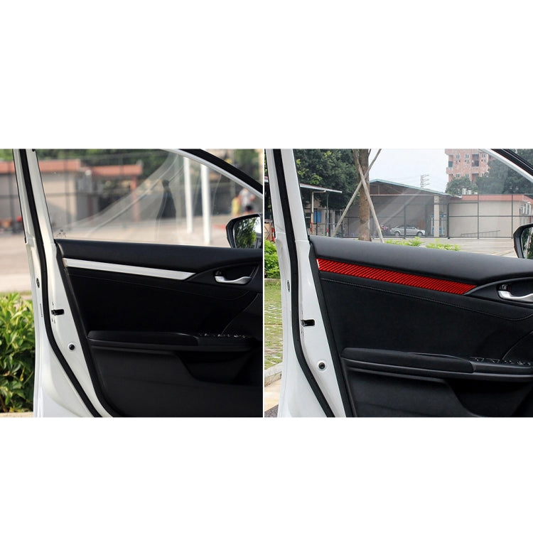 Stylish Carbon Fibre Door Trim Strips for 2016-2019 Honda Civic Tenth Generation – Universal Fit for Left and Right Drive