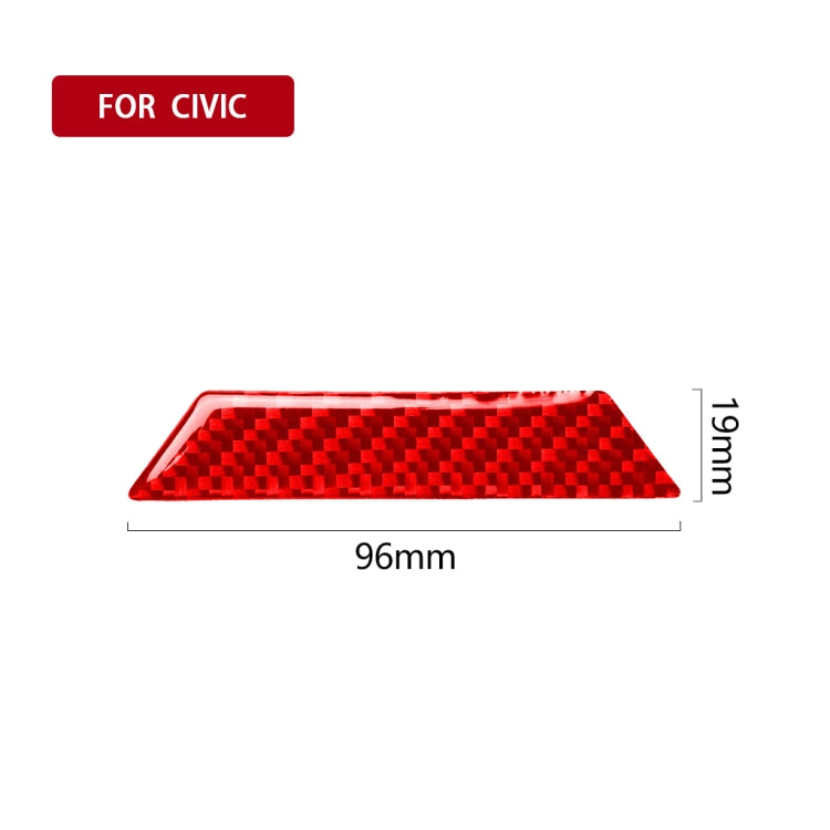 Carbon Fibre Decorative Storage Stickers for Honda Civic 2016-2019, Left & Right Drive Universal Fit