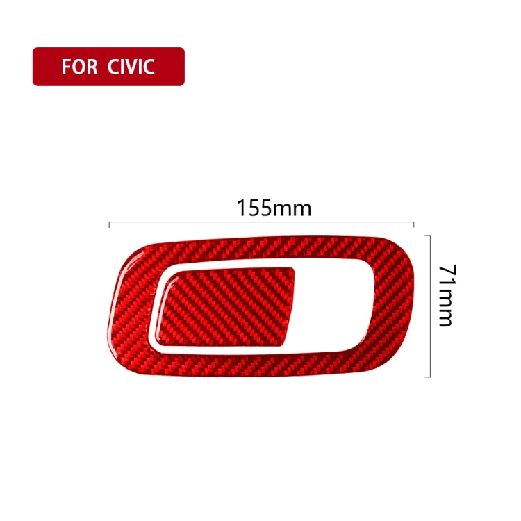 Carbon Fibre Decorative Storage Box Switch Frame for Honda Civic 2016-2019, Left Hand Drive