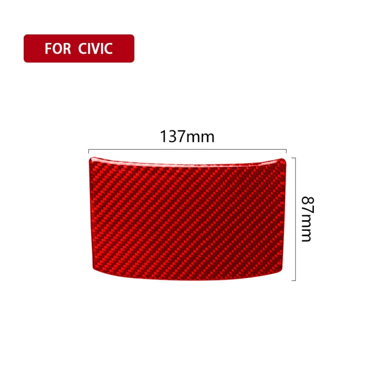 Carbon Fibre Rear Debris Cover Decorative Sticker for Honda Civic (2016-2019) - Left & Right Drive Universal Fit