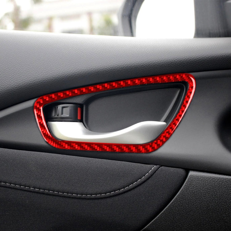 Carbon Fibre Door Wrist Frame Accent Stickers for Honda Civic (2016-2019) - Left & Right Drive Universal Fit