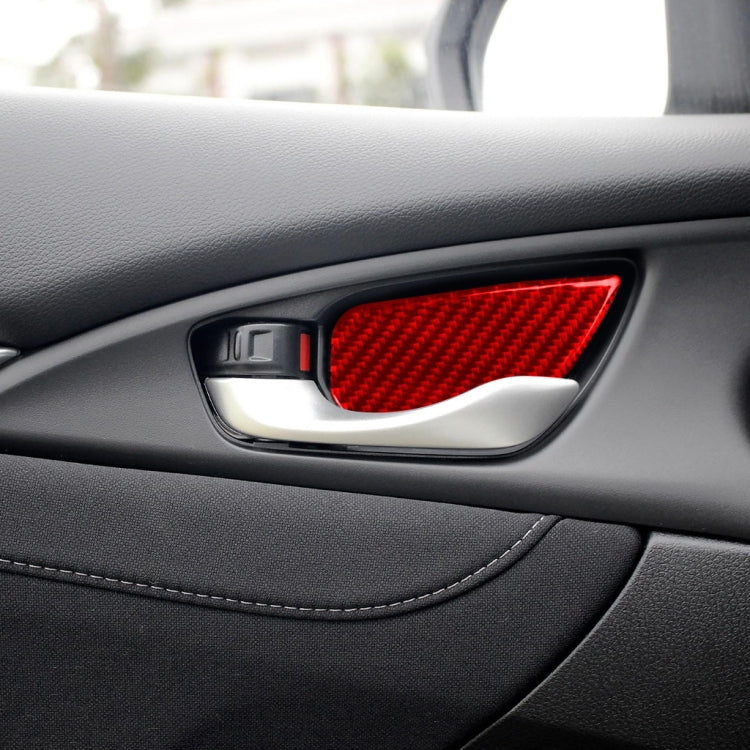 Carbon Fibre Decorative Door Trim Stickers for Honda Civic 2016-2019, Left and Right Drive Universal
