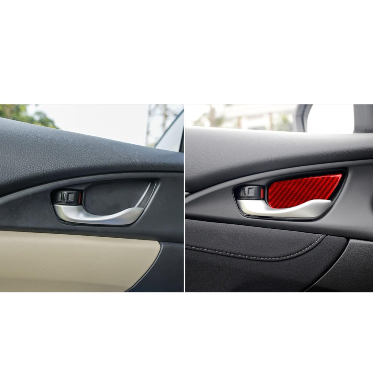 Carbon Fibre Decorative Door Trim Stickers for Honda Civic 2016-2019, Left and Right Drive Universal
