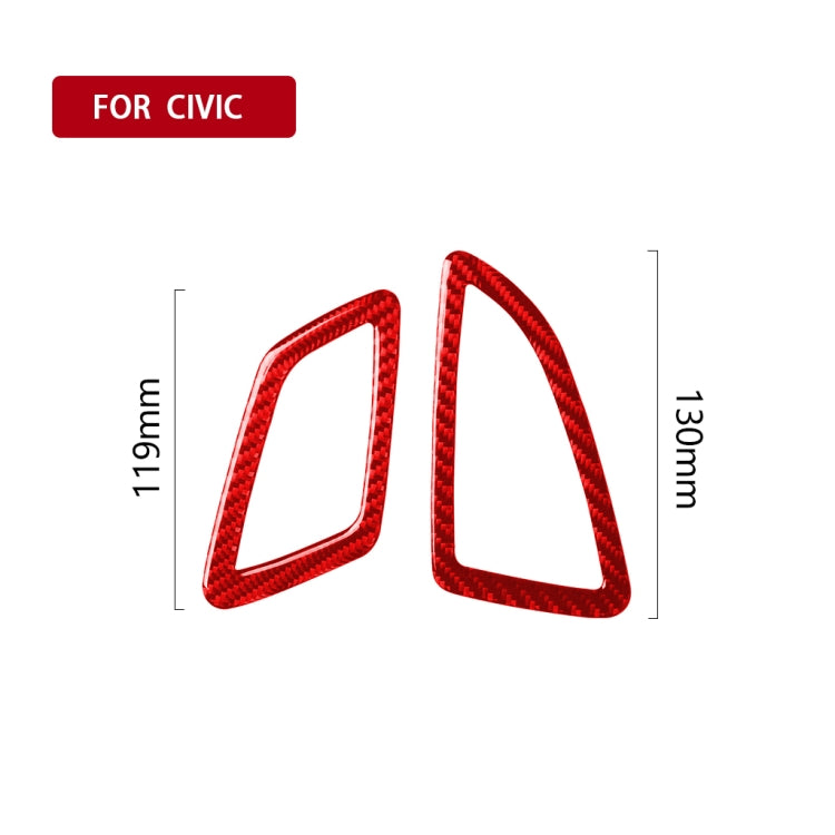Carbon Fibre Air Vent Decorative Trim for 2016-2019 Honda Civic (Tenth Generation) - Left Drive