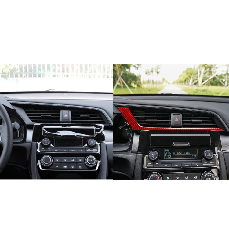 Carbon Fibre Decorative Trim for Honda Civic 2016-2019, Below Central Control Air Outlet, Left Drive