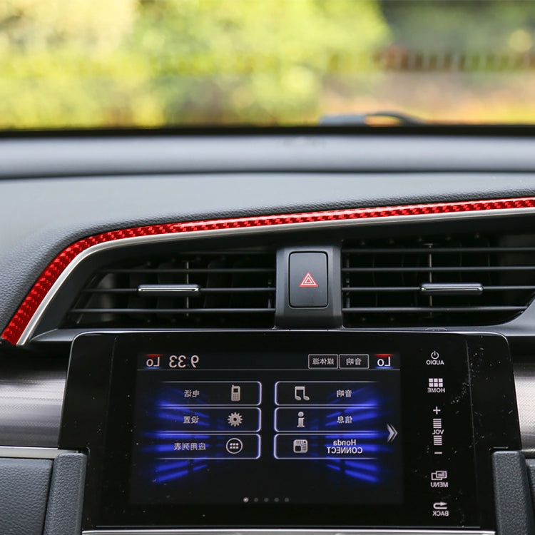 Carbon Fibre Central Air Outlet Decor Sticker for 2016-2019 Honda Civic (Tenth Gen, Right Drive)