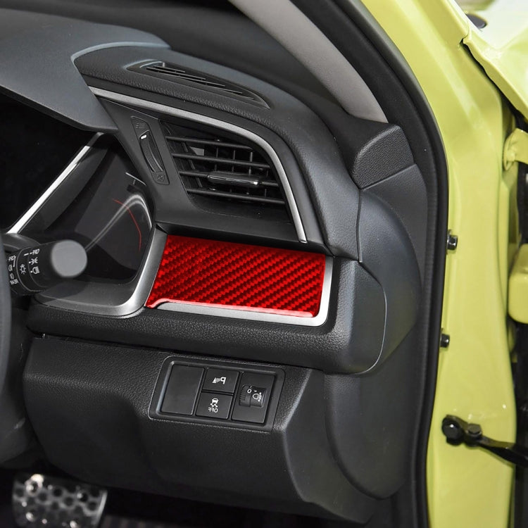 Carbon Fibre Central Control Decorative Sticker for Honda Civic (2016-2019) – Left Side Trim for Right-Hand Drive