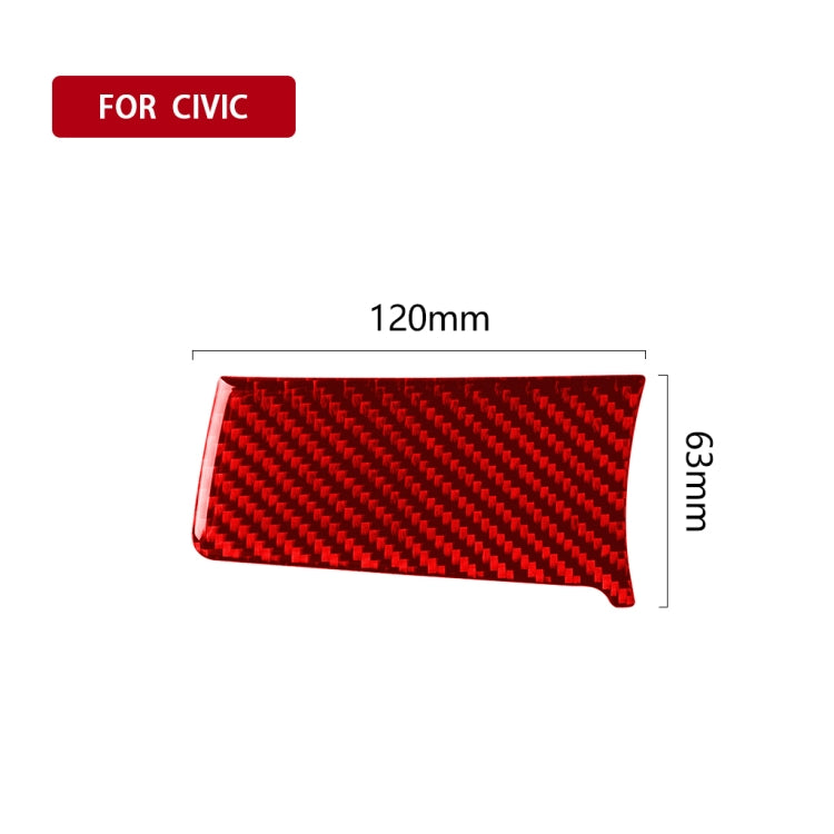 Carbon Fibre Decorative Sticker for Left Control Panel - Honda Civic 2016-2019