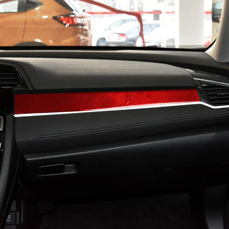 Carbon Fibre Centre Console Trim Sticker for Honda Civic 2016-2019 (Tenth Gen) - Left Drive