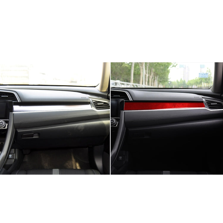 Carbon Fibre Centre Console Trim Sticker for Honda Civic 2016-2019 (Tenth Gen) - Left Drive