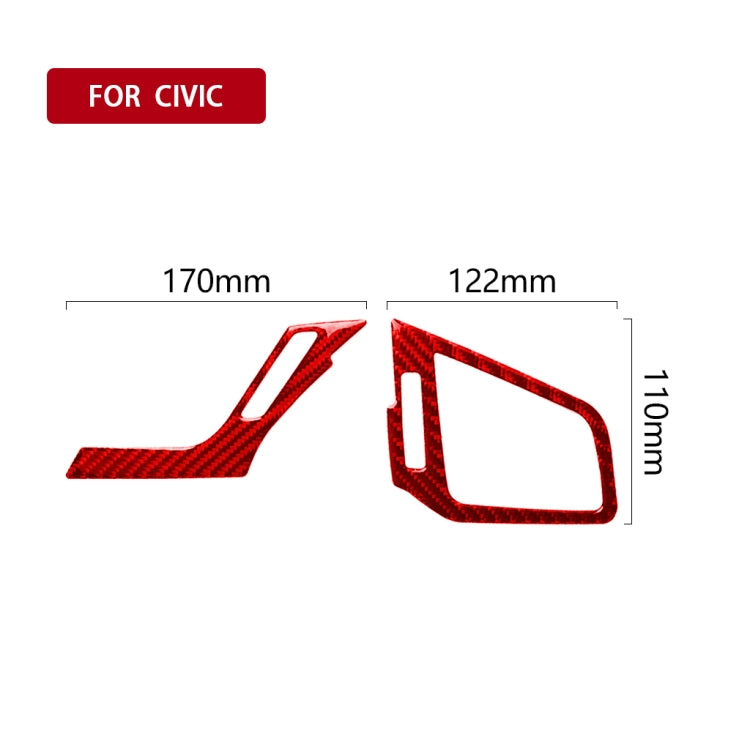 Carbon Fibre Air Vent Trim Stickers for Honda Civic 2016-2019 – Left and Right Side Enhancements