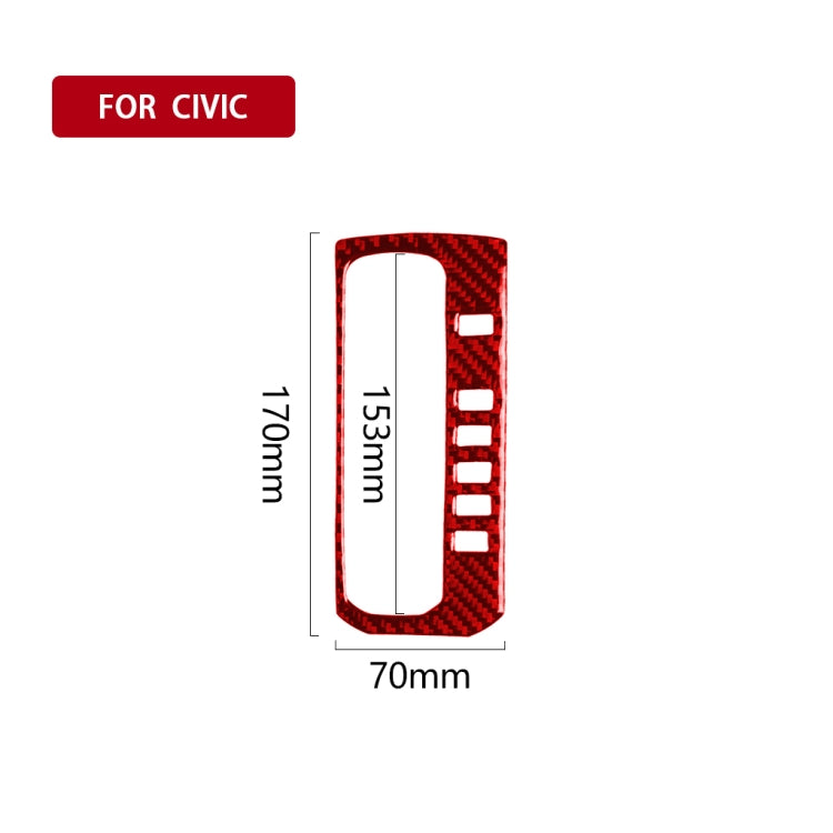 Sleek Carbon Fibre Gear Stick Frame Decor for Honda Civic 2016-2019, Right Drive