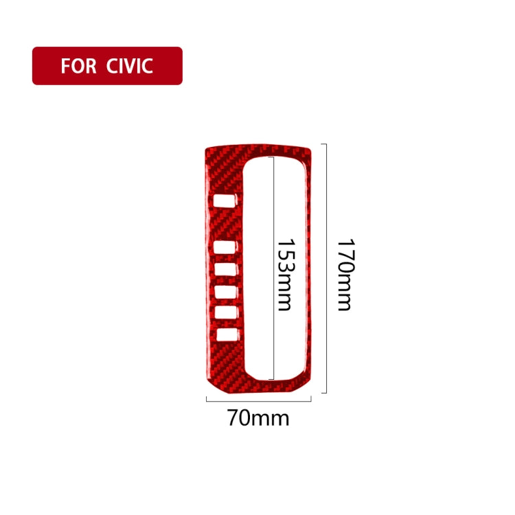 Carbon Fibre Gear Shift Button Frame Stickers for Honda Civic 10th Gen (2016-2019) - Left Drive Decor Upgrade