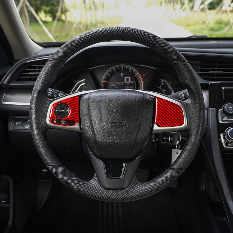 Carbon Fibre Steering Wheel Button Decals for Honda Civic 2016-2019 – Customise Your Drive!