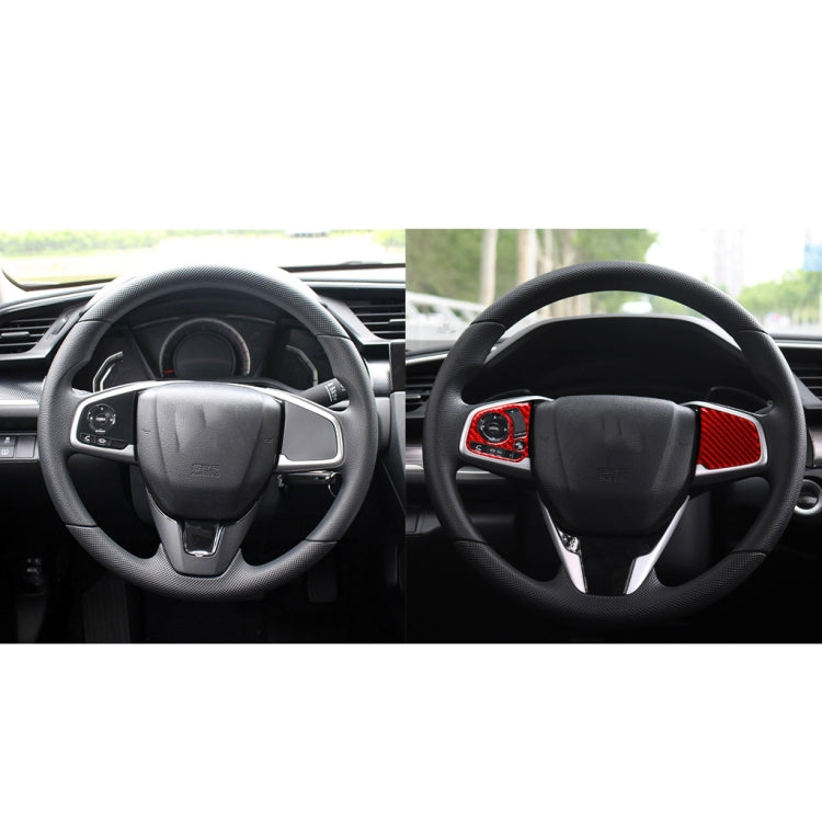 Carbon Fibre Steering Wheel Button Decorative Sticker for Honda Civic 2016-2019 – Sleek Customisation for Left and Right Drive Models