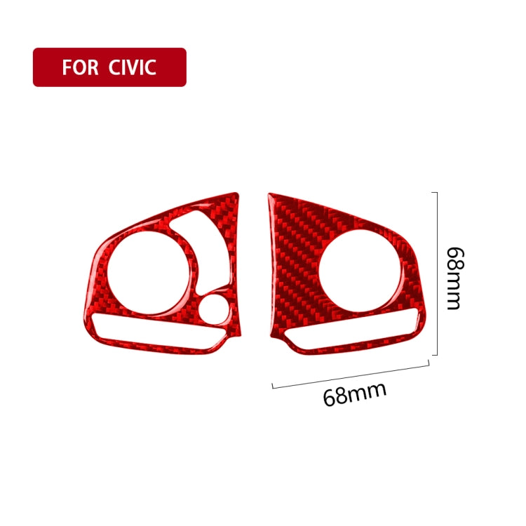 Sleek Carbon Fibre Steering Wheel Button Decorative Stickers for Honda Civic (2016-2019) - Left & Right Drive Compatibility
