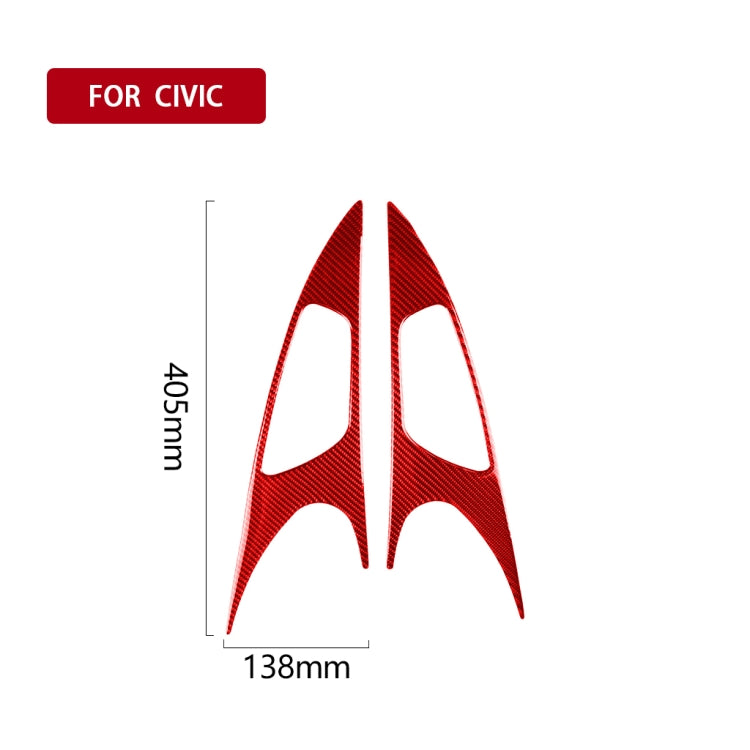 Carbon Fibre Door Handle Decorative Stickers for Honda Civic 2016-2019 - Left & Right Drive Universal Fit