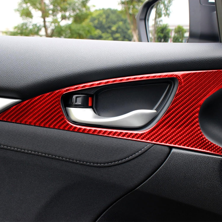 Carbon Fibre Door Handle Decorative Stickers for Honda Civic 2016-2019 - Left & Right Drive Universal Fit